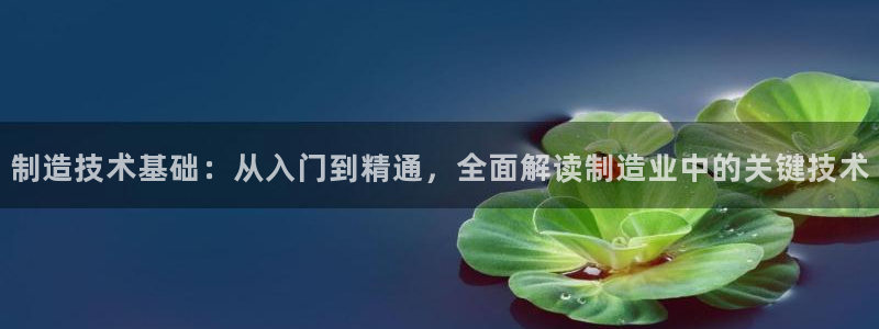 彩神ⅴll用户登录：制造技术基础：从入门到精通，全面解读制造业中的关键技术