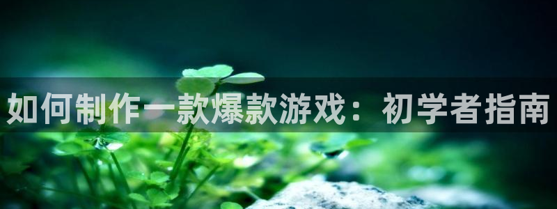 彩神争霸官方下载：如何制作一款爆款游戏：初学者指南