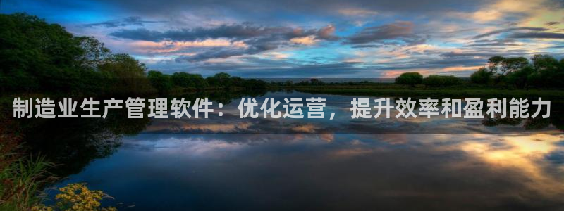 彩神的邀请码是多少：制造业生产管理软件：优化运营，提升效率和盈利能力