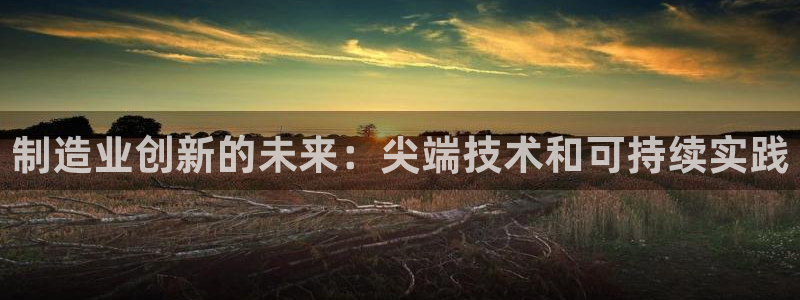 所有彩神购买首页中心：制造业创新的未来：尖端技术和可持续实践