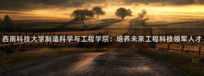 彩神app赚钱是真是假：西南科技大学制造科学与工程学院：培养未来工程科技领军人才
