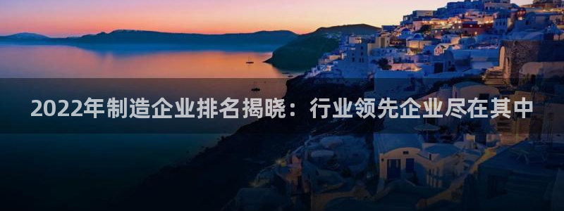 彩神购彩-购彩大厅入口老版：2022年制造企业排名揭晓：行业领先企业尽在其中