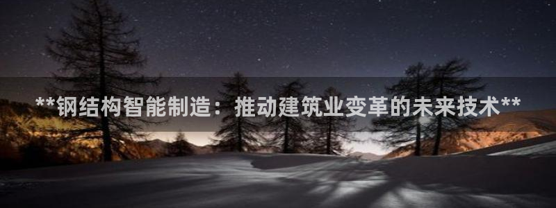 彩神iv能赚钱吗：**钢结构智能制造：推动建筑业变革的未来技术**